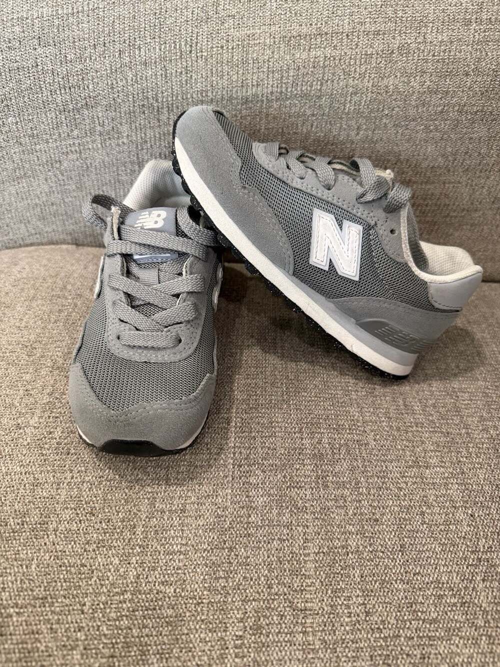 New Balance 515 Preschool Boys' Athletic Sneakers, Grey/White size 12.5